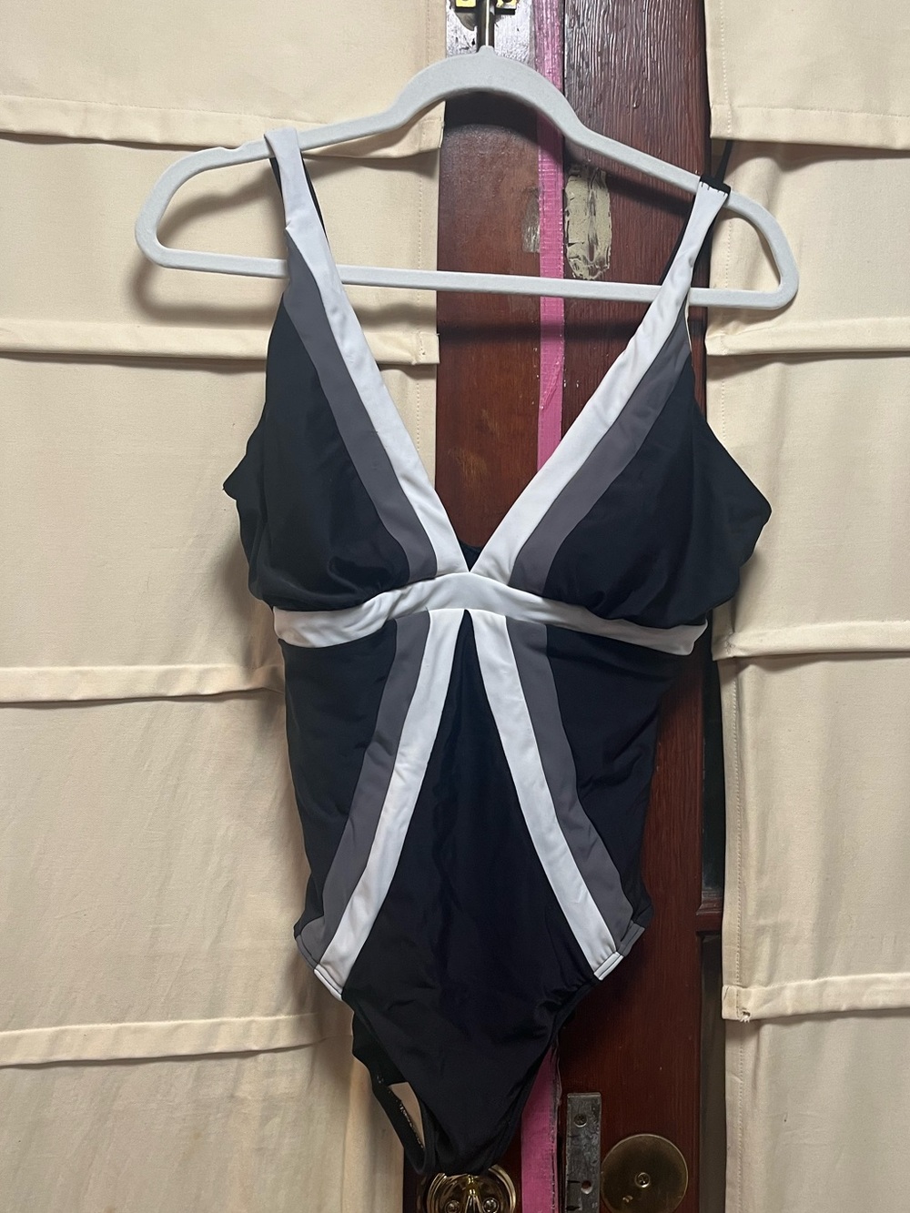 Miraclesuit Black One-Piece Swimsuit with White Contrast Trim